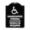 Signmission Handicapped Parking Vehicle Id Required Handicapped Heavy-Gauge Alum Sign, 24" x 18", BW-1824-23912 A-DES-BW-1824-23912 - alternate 1